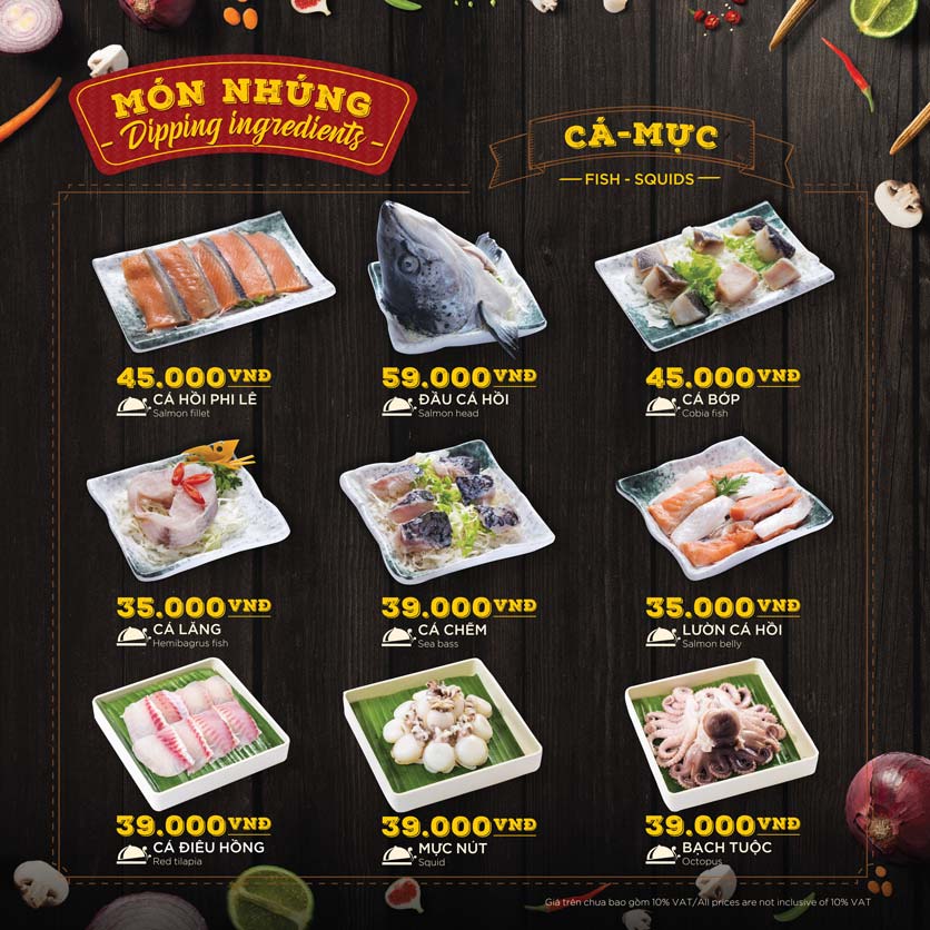 Menu Hoàng Yến Hotpot - Cao Thắng Mall 37 
