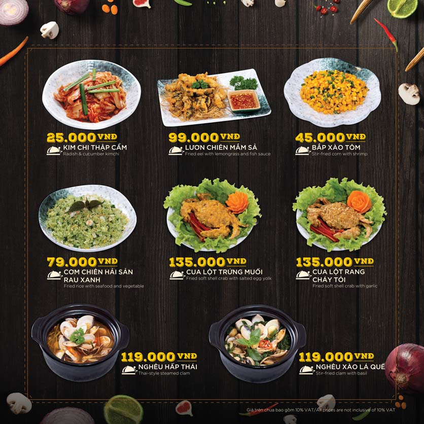 Menu Hoàng Yến Hotpot - Cao Thắng Mall 23 