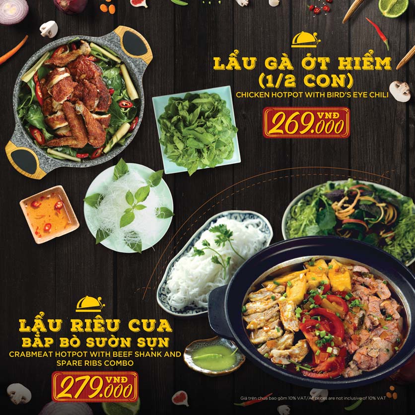 Menu Hoàng Yến Hotpot - Cao Thắng Mall 29 