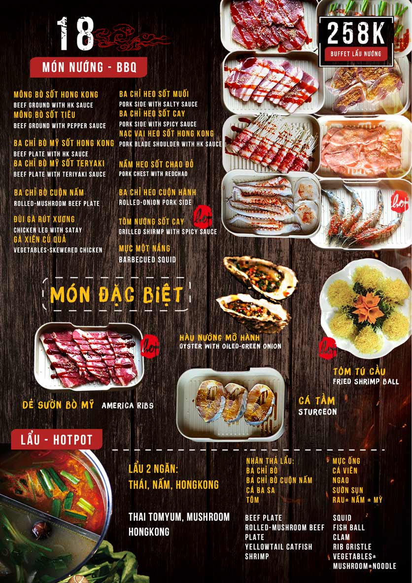 Menu HongKong New Buffet BBQ & Hotpot 2