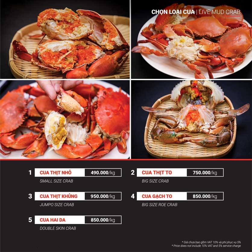 Menu King Of Crab – Vũ Huy Tấn 4