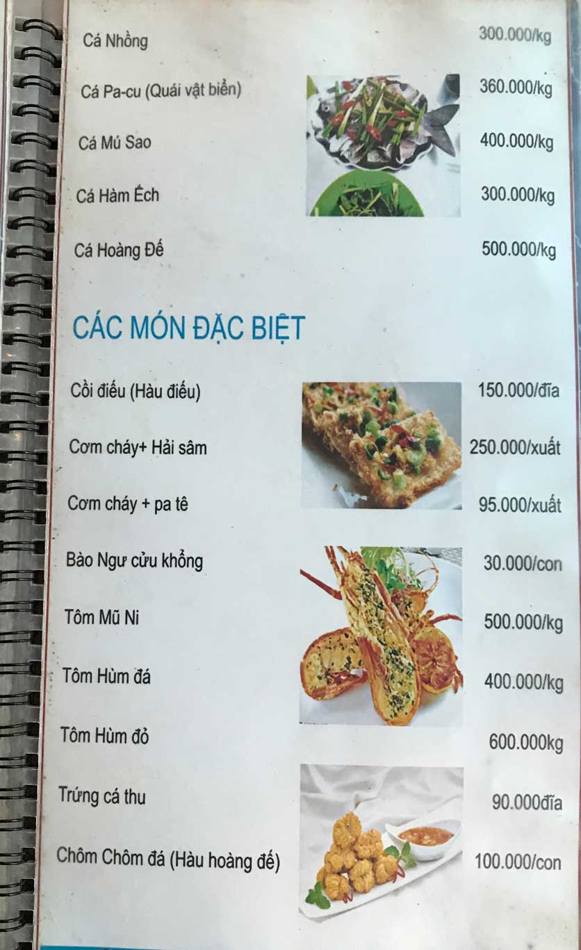 Menu La Cà Quán - Xuân La 1