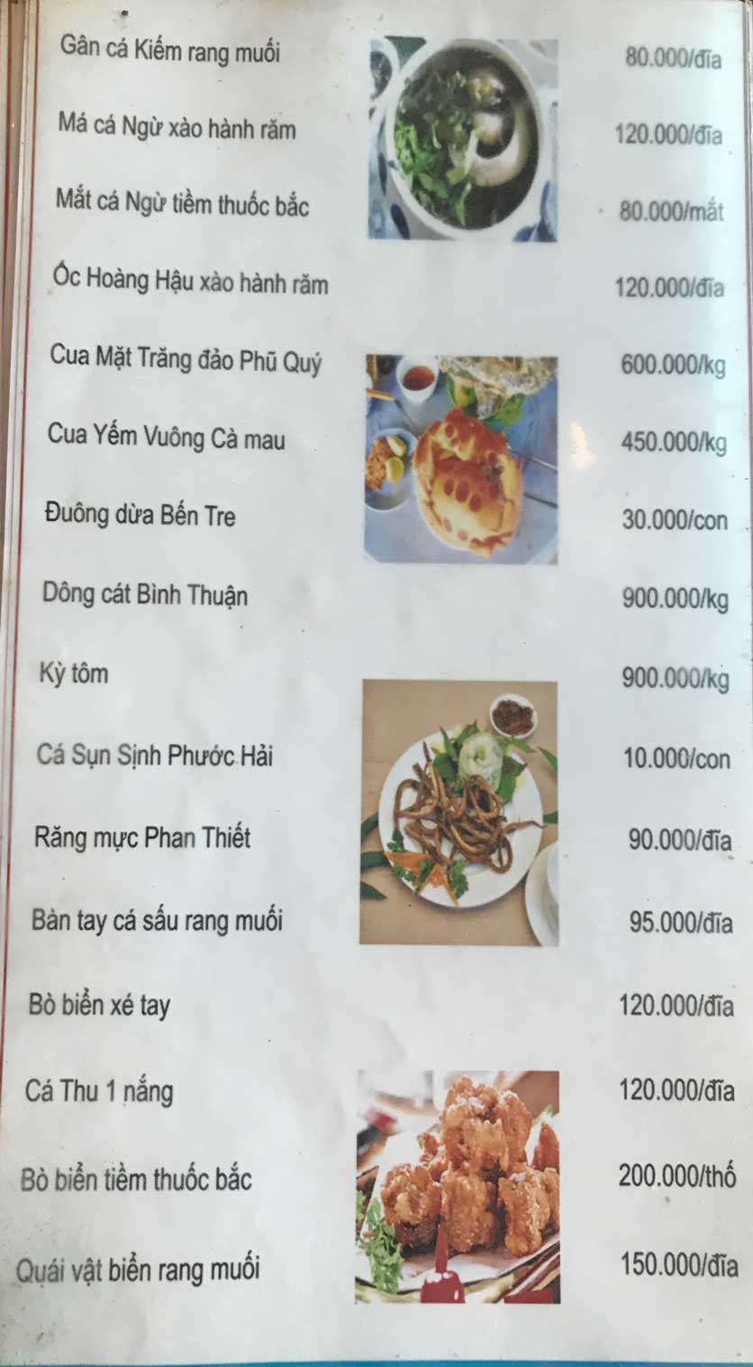 Menu La Cà Quán - Xuân La 2