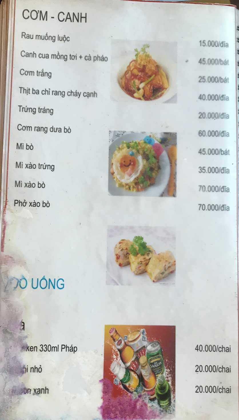 Menu La Cà Quán - Xuân La 4