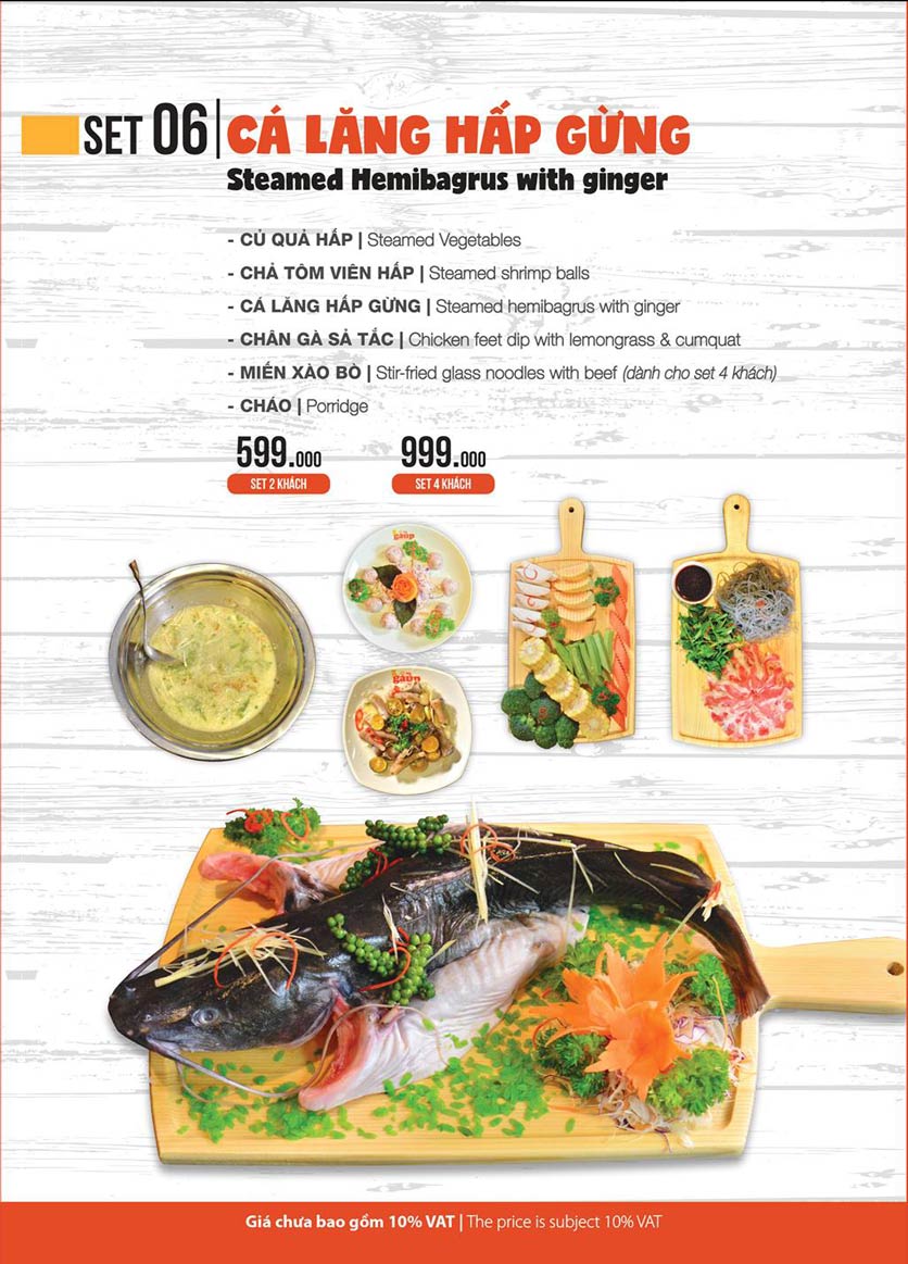 Menu Lẩu gà úp - Tú Xương 6 