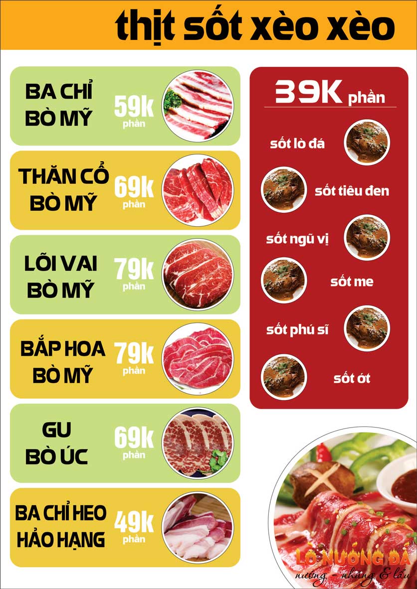 Menu Lò Nướng Đá – Phan Văn Trị 1