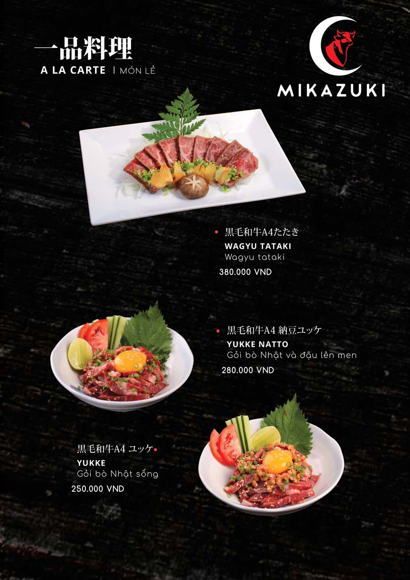 Menu Mikazuki – Phù Tang Nguyệt Quán – Tôn Đức Thắng 6 