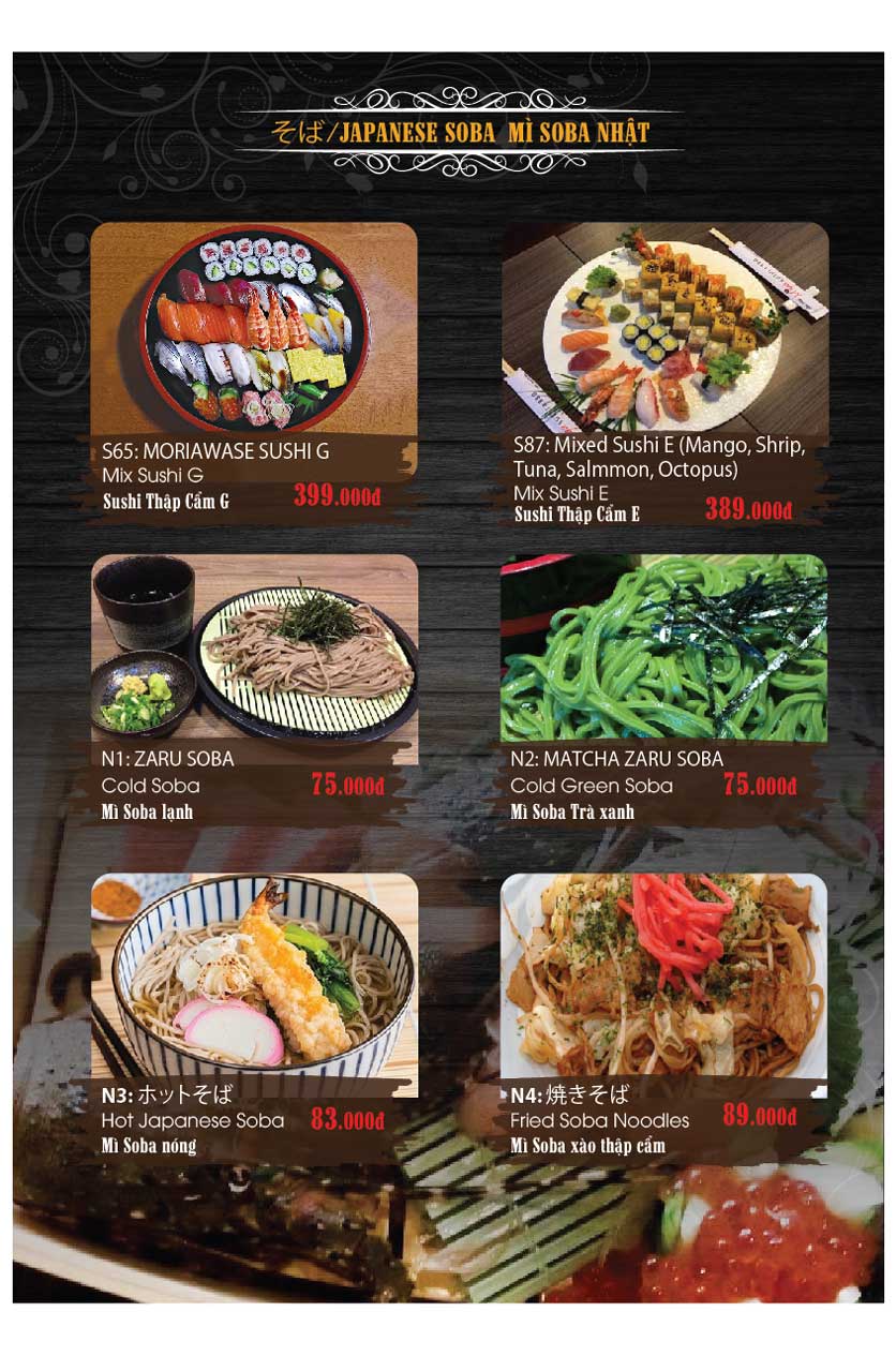 Menu Miya Sushi & BBQ - Nguyễn Trãi 13 