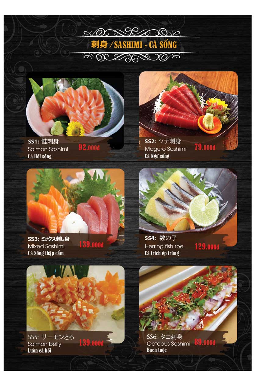 Menu Miya Sushi & BBQ - Nguyễn Trãi 14 