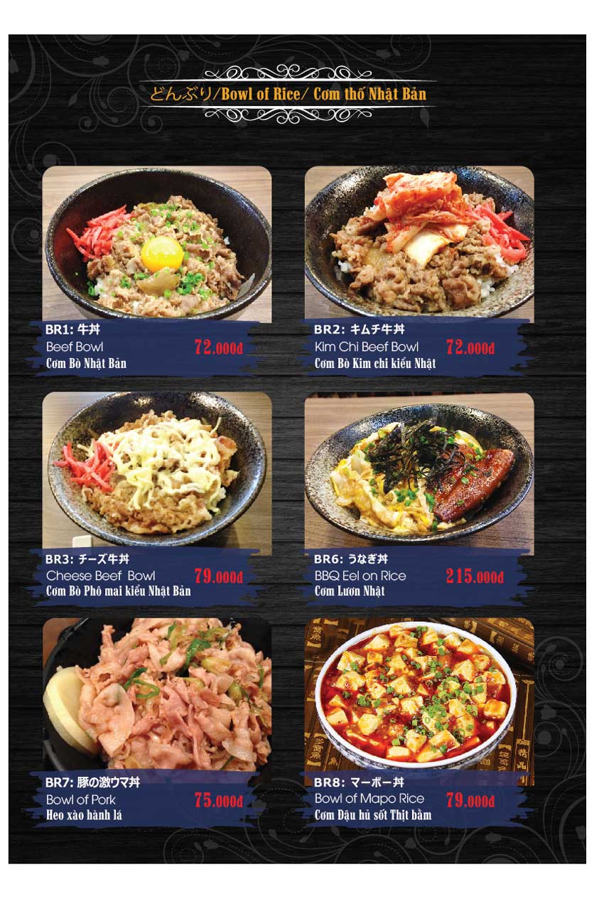 Menu Miya Sushi & BBQ - Nguyễn Trãi 23 
