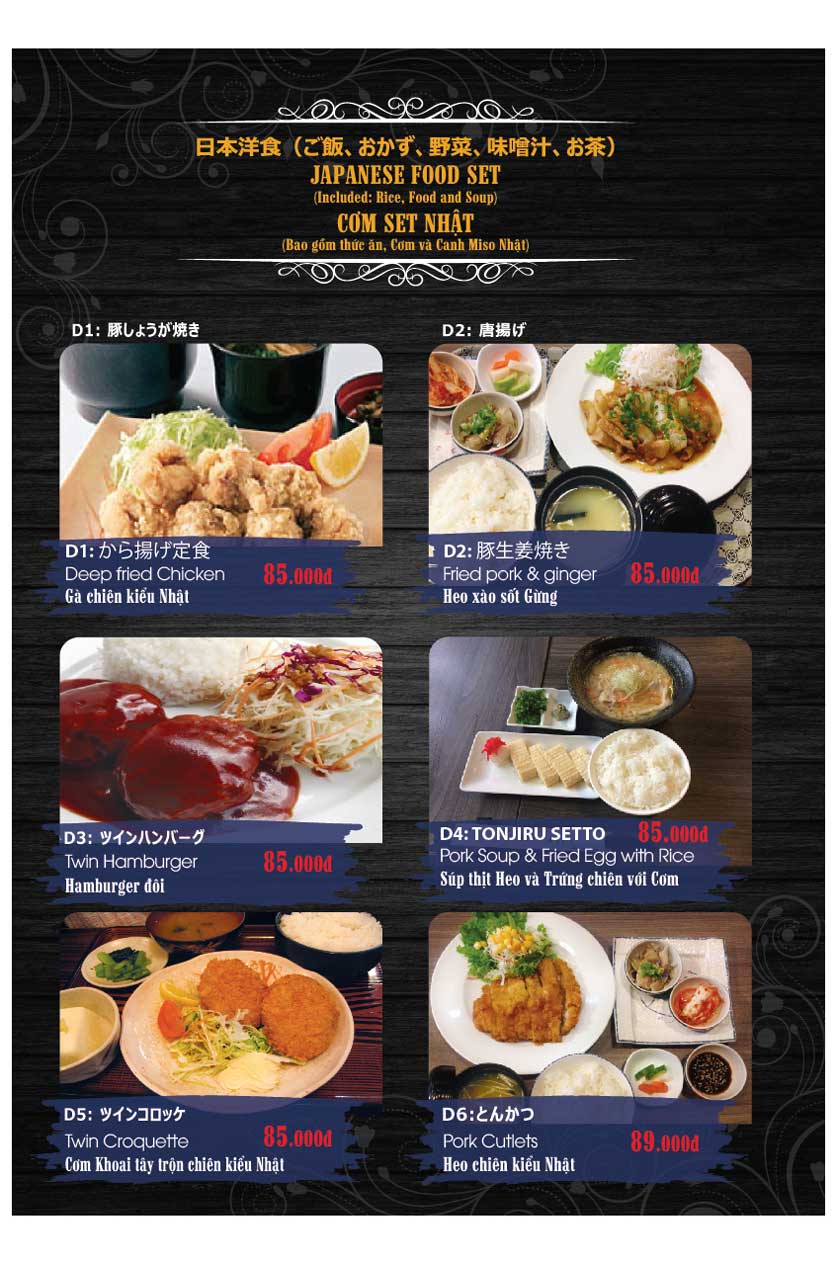 Menu Miya Sushi & BBQ - Nguyễn Trãi 26 