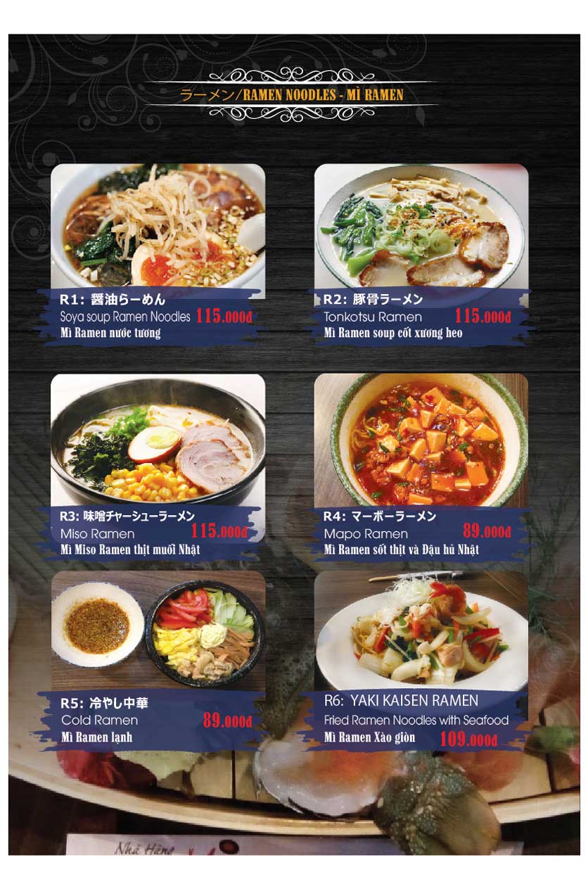 Menu Miya Sushi & BBQ - Nguyễn Trãi 29 
