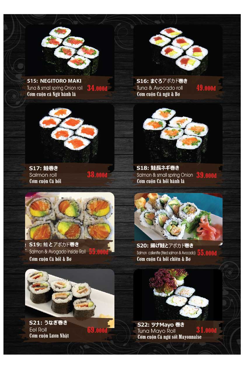 Menu Miya Sushi & BBQ - Nguyễn Trãi 3 