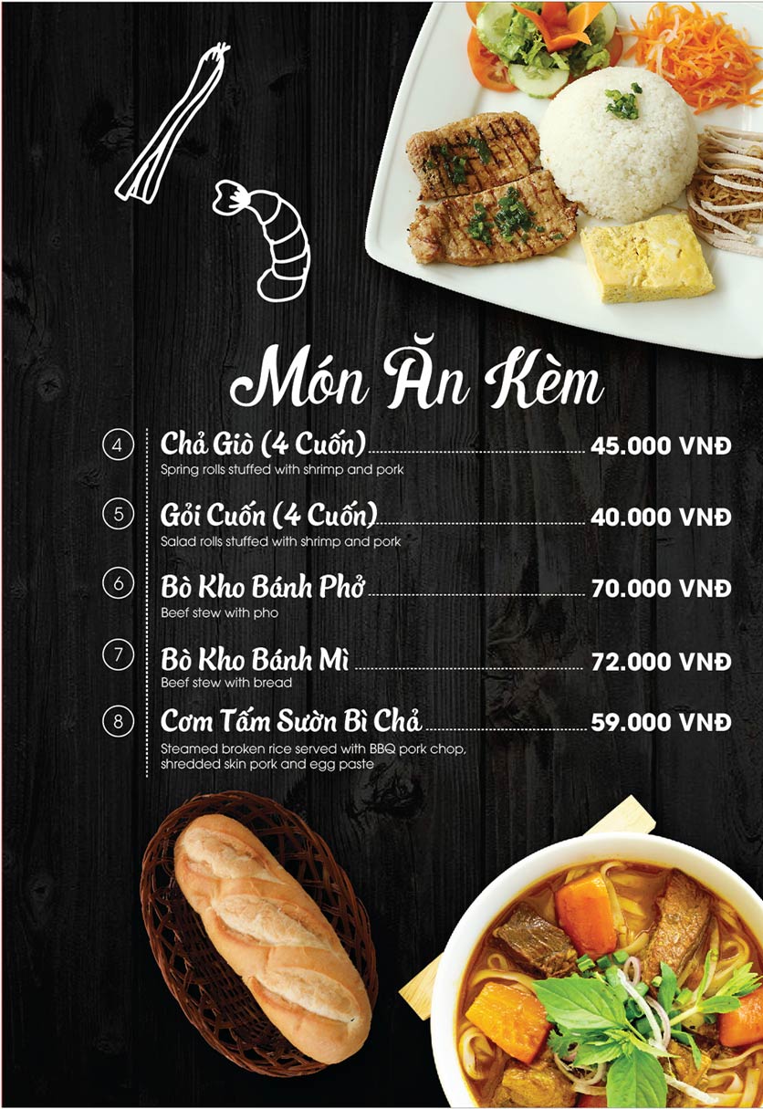 Menu Phở Ông Hùng – Huỳnh Thúc Kháng 3