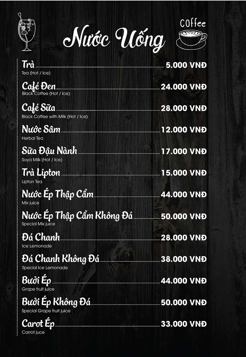 Menu Phở Ông Hùng – Huỳnh Thúc Kháng 5