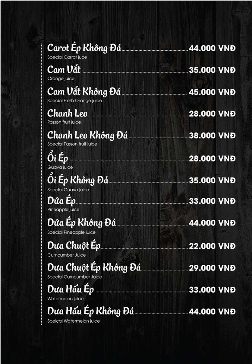 Menu Phở Ông Hùng – Huỳnh Thúc Kháng 6