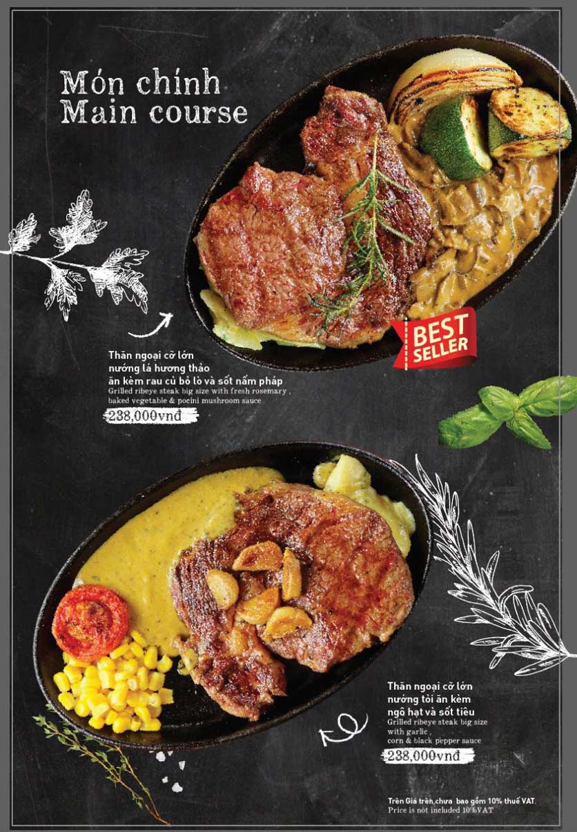 Menu Moo Moo Steak - Times City 10 