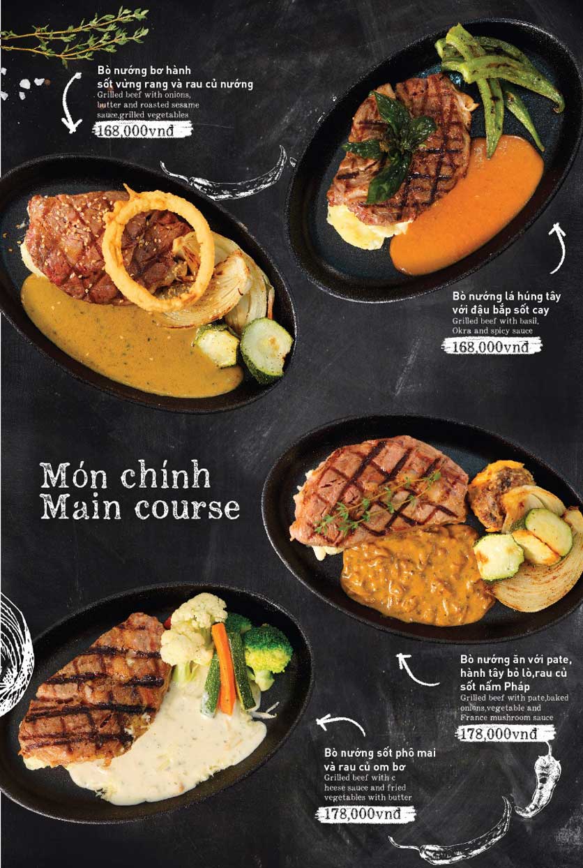 Menu Moo Moo Steak - Times City 12 