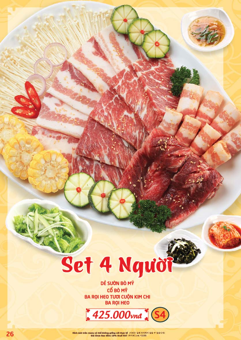 Menu Mr.Park – Sườn Nướng Hàn Quốc - Lê Quý Đôn 25 