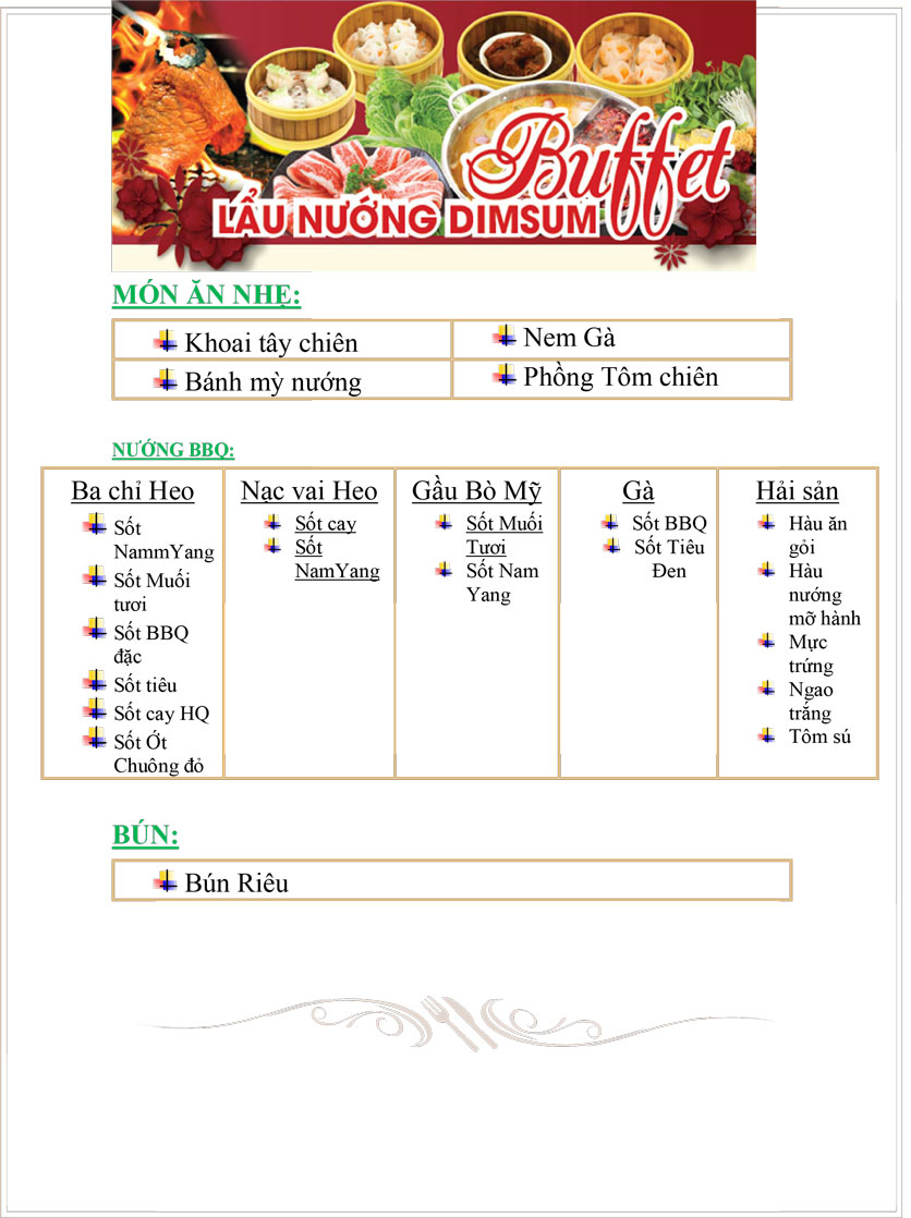 Menu NamYang BBQ - Tô Ngọc Vân 2