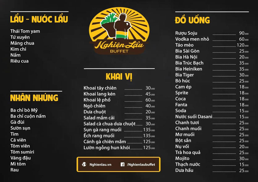 Menu Nghiện Lẩu Buffet - Lương Yên 1