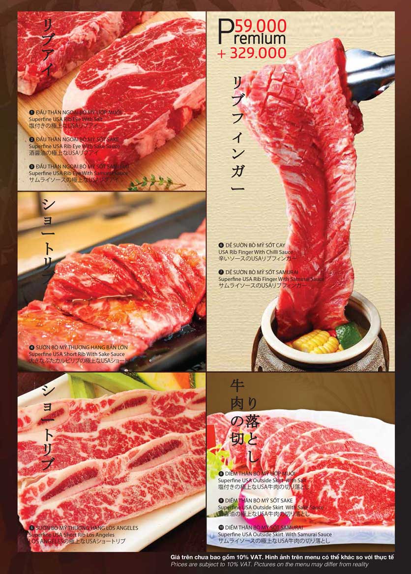 Menu Samurai BBQ - Âu Cơ 5