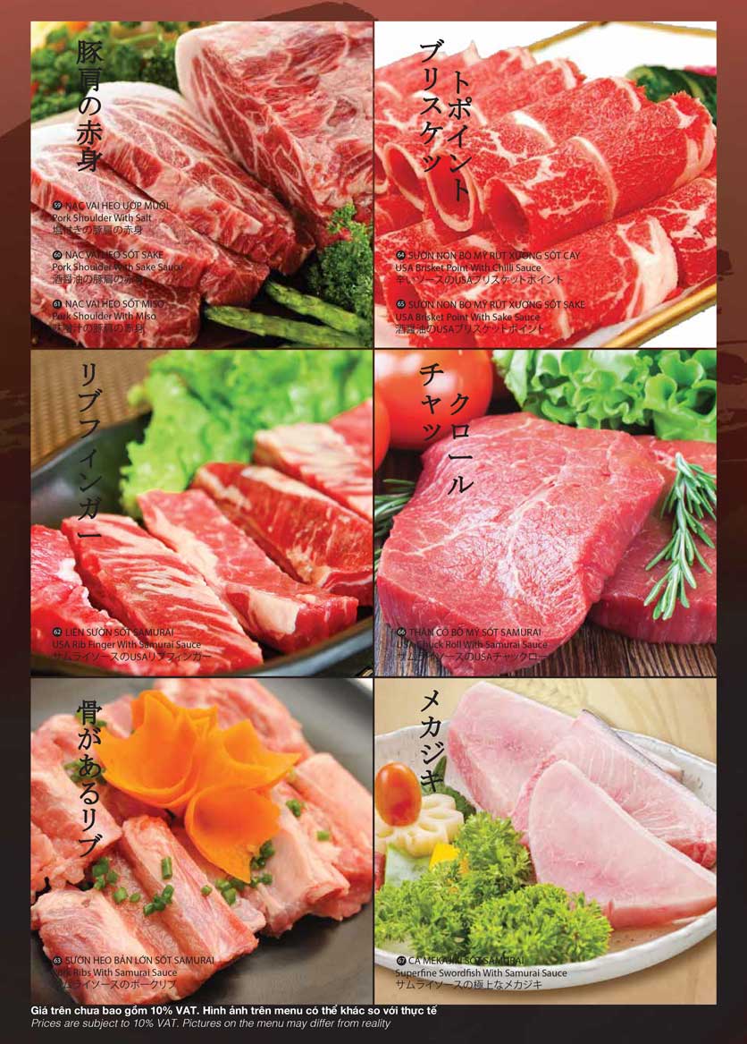 Menu Samurai BBQ - Âu Cơ  12 