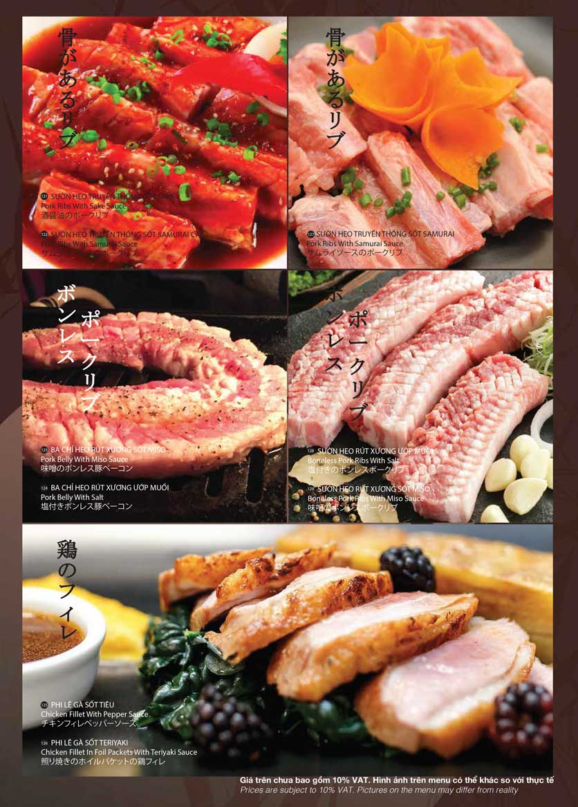 Menu Samurai BBQ - Âu Cơ  21 