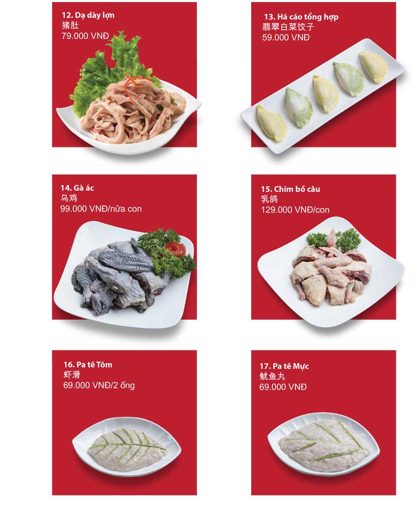 Menu San Xi Lou Hotpot - Láng Hạ 7
