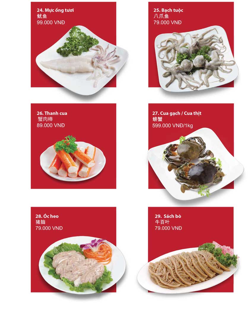 Menu San Xi Lou Hotpot - Láng Hạ 9