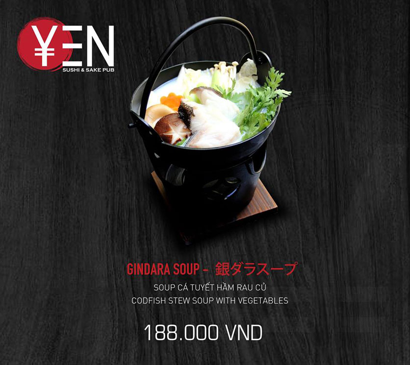Menu Yen Sushi & Sake Pub – Lê Quý Đôn  16 
