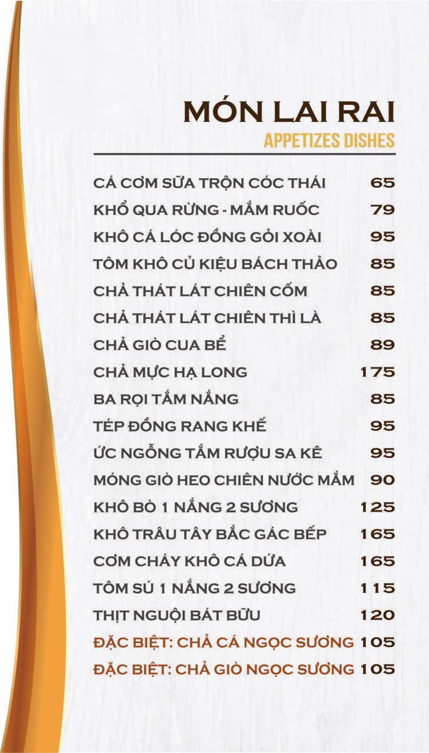 Menu Ẩm thực Thảo Điền - Quốc Hưng 5