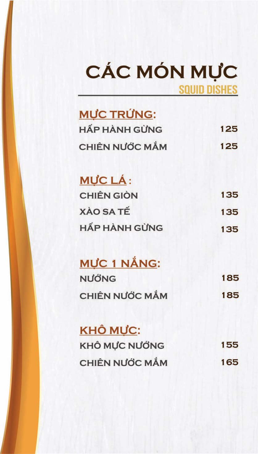 Menu Ẩm thực Thảo Điền - Quốc Hưng 7