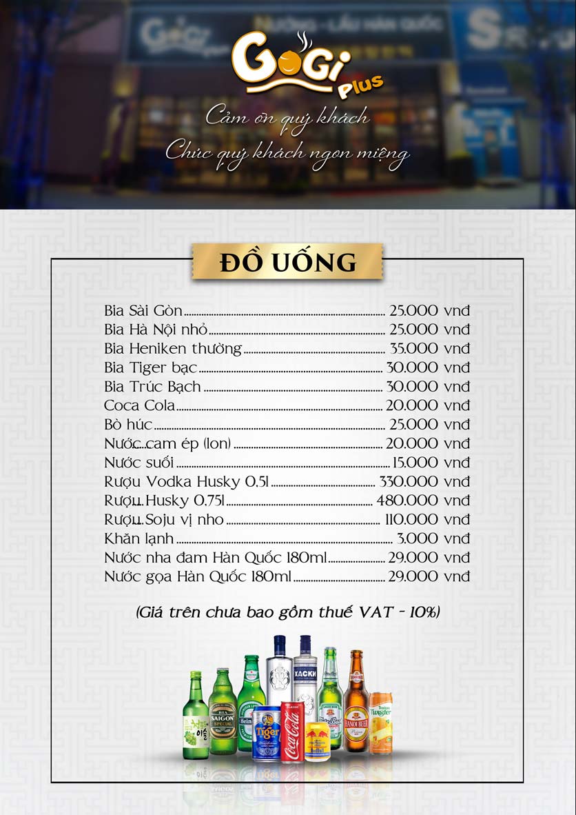 Menu GoGi Plus - Tố Hữu 3