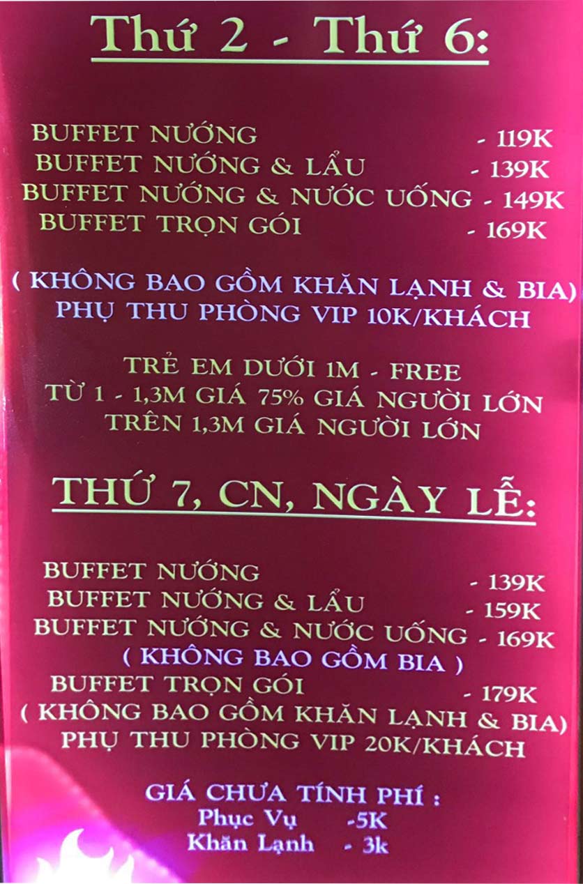 Menu Haha BBQ - Tây Thạnh 3