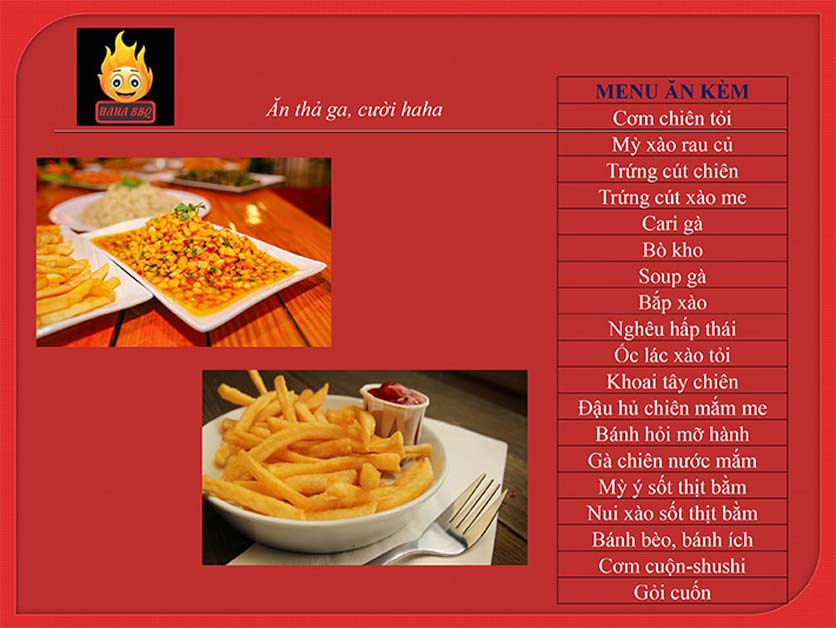 Menu Haha BBQ - Tây Thạnh 6