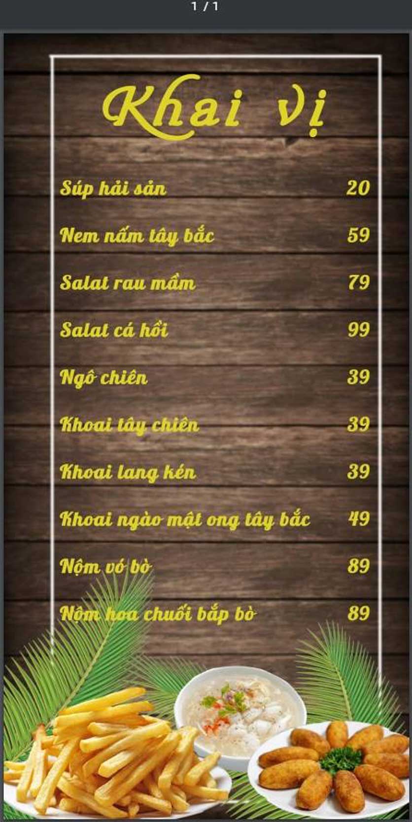 Menu Mộc Châu Ngon – Trung Yên 3 4