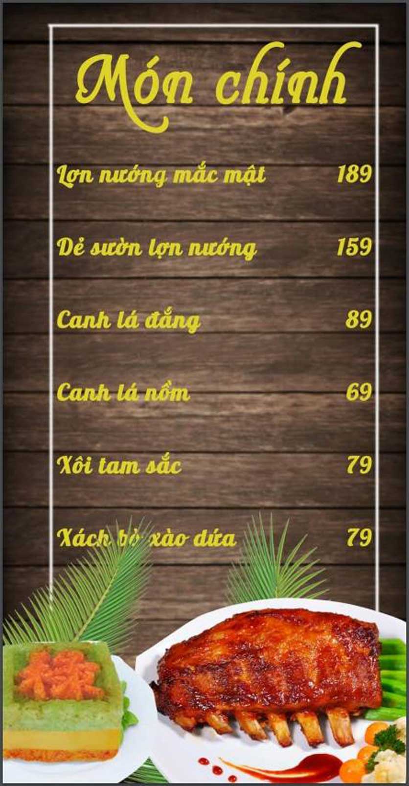 Menu Mộc Châu Ngon – Trung Yên 3 8