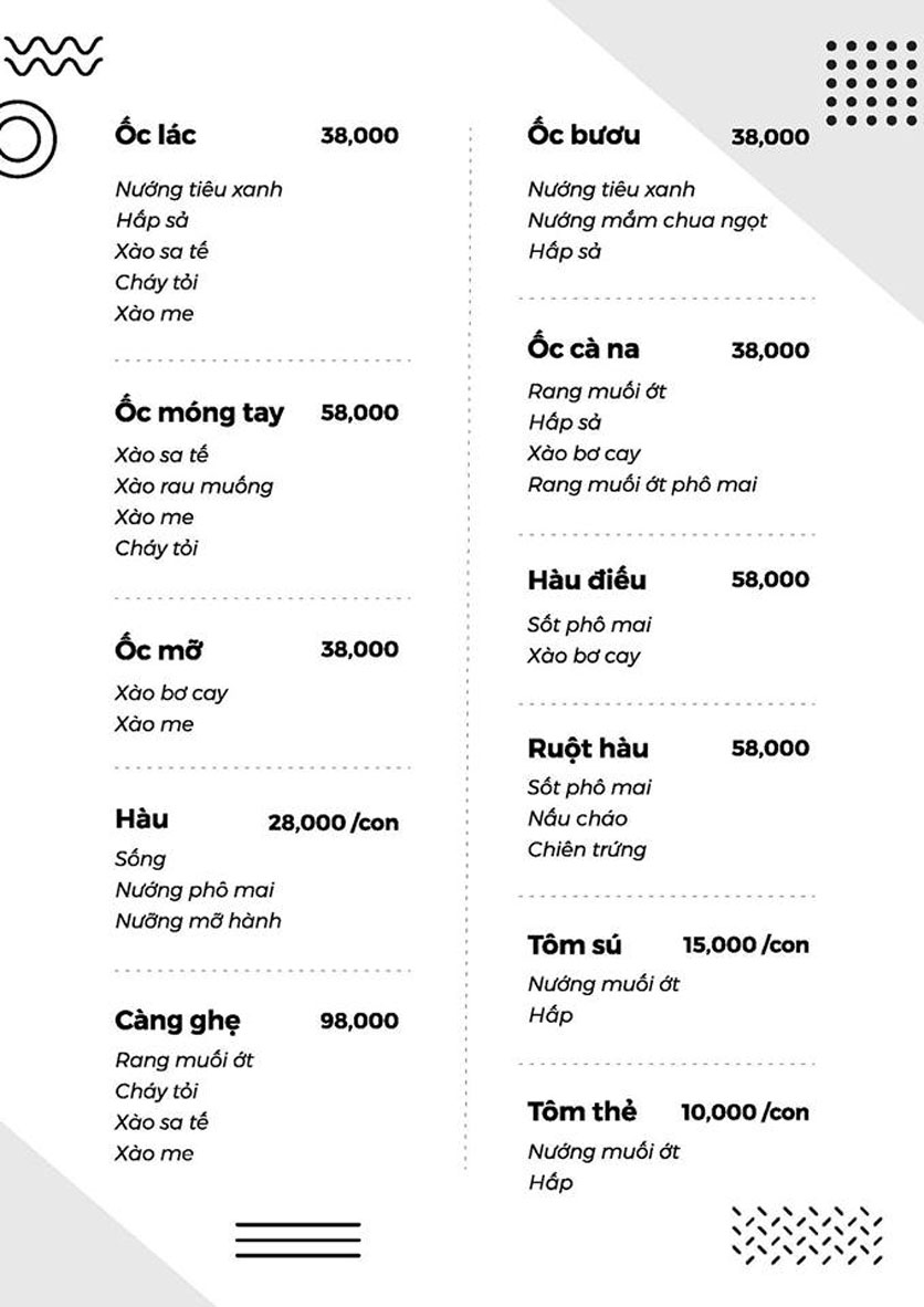 Menu Ốc Gì Đây - Nguyễn Duy Dương 4
