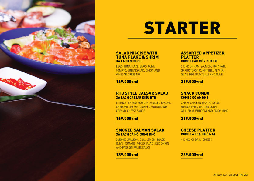 Menu The Rooftop BBQ – Lê Duẩn 6