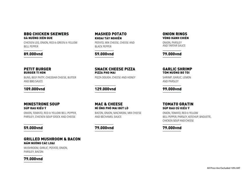 Menu The Rooftop BBQ – Lê Duẩn 8