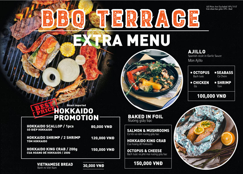 Menu The Rooftop BBQ – Lê Duẩn 3