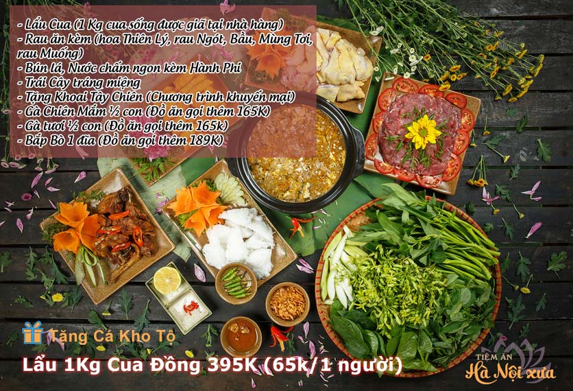 Menu Tiệm ăn Hà Nội xưa - Đê La Thành 3