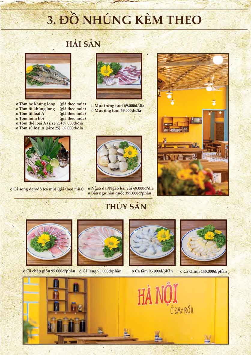 Menu Lẩu Hồi Đó - Võ Thị Sáu 3
