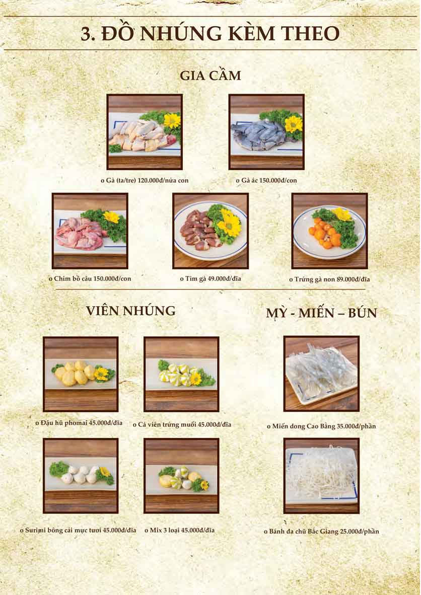 Menu Lẩu Hồi Đó - Võ Thị Sáu 4