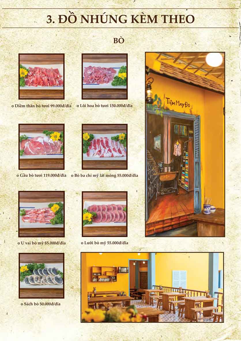 Menu Lẩu Hồi Đó - Võ Thị Sáu 5