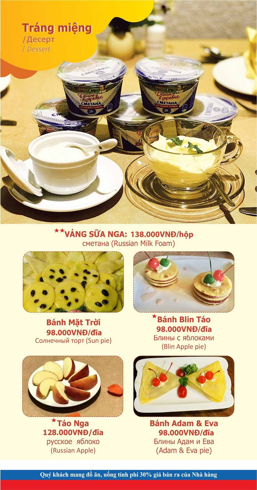 Menu Quán Nga Số 9 Phạm Sư Mạnh 14 