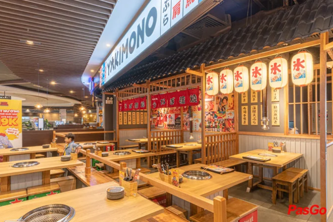 Không gian nướng hiện đại tại quán buffet nướng Yakimono trong Aeon Bình Tân