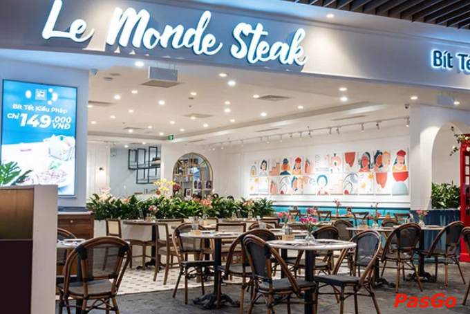 Không gian sang trọng tại Le Monde Steak – thưởng thức steak kiểu Pháp trong Aeon Bình Tân