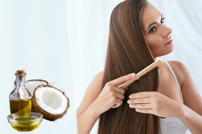Dầu dừa và dầu oliu giúp nuôi dưỡng tóc từ bên trong